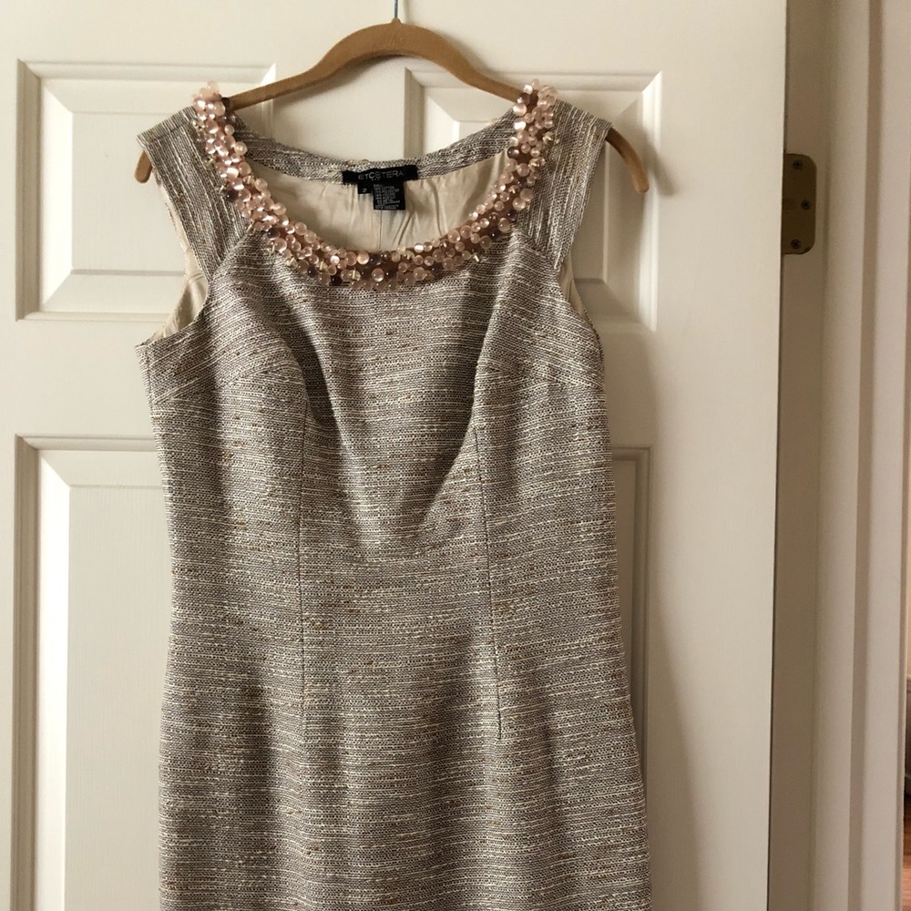 Linen Dress with matching belt and earrings